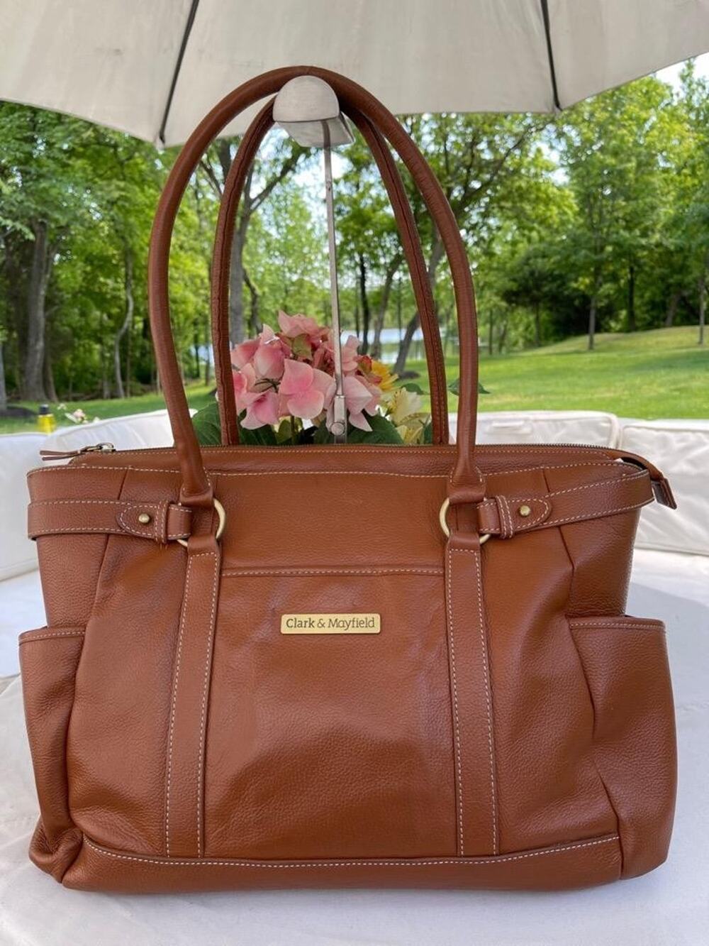 CLARK & MAYFIELD Hawthorne Leather 17.3" Laptop Handbag (4000